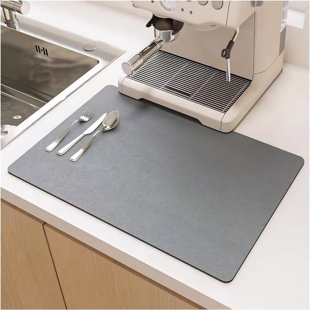 Diatomite Quick Dry Dish Mat | Fast Absorbent Kitchen Drying